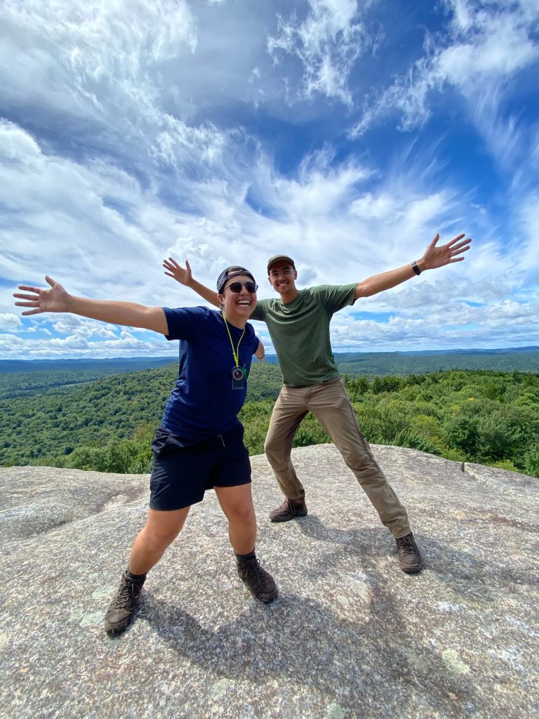 Two leaders atop Cat Mountain in the Adirondacks.