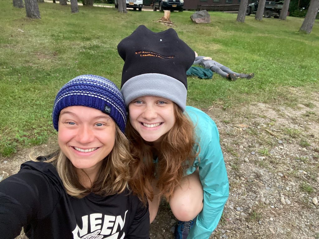 Co-leaders Julia Leet and Ava Apolo pose for a selfie. 