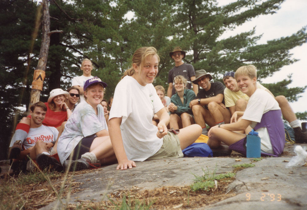 A group poses for a phot.